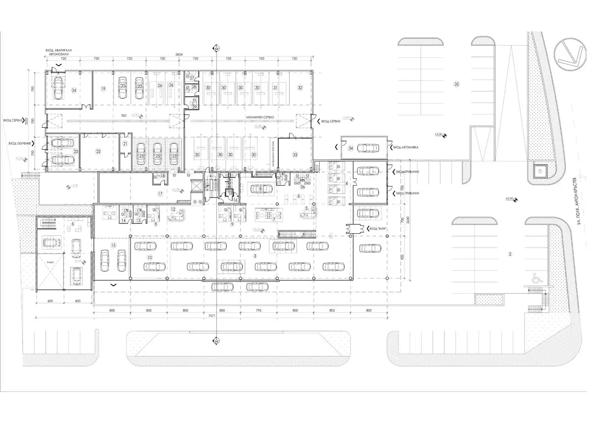 Architectural project of a Service and showroom for "BMW"; Sofia - 6