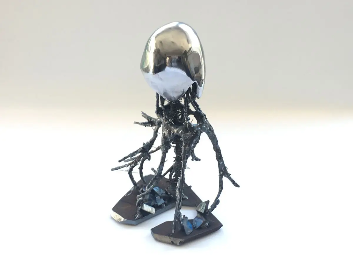 Sculpture of black metal elements "Seabed 2" - 1
