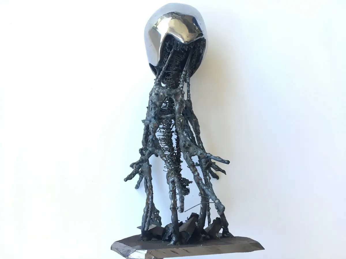 Sculpture of black metal elements "Seabed 2" - 10