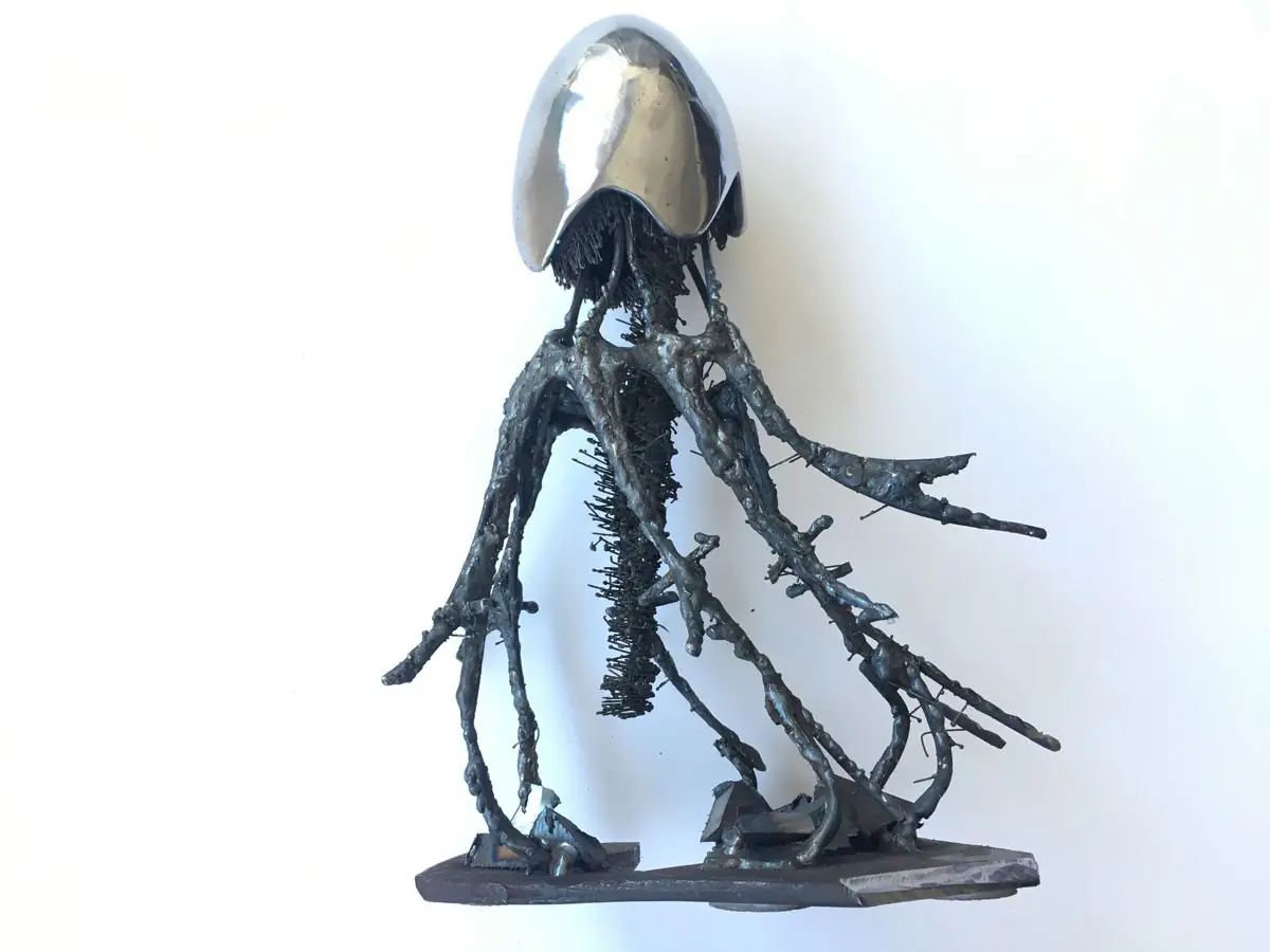 Sculpture of black metal elements "Seabed 2" - 11