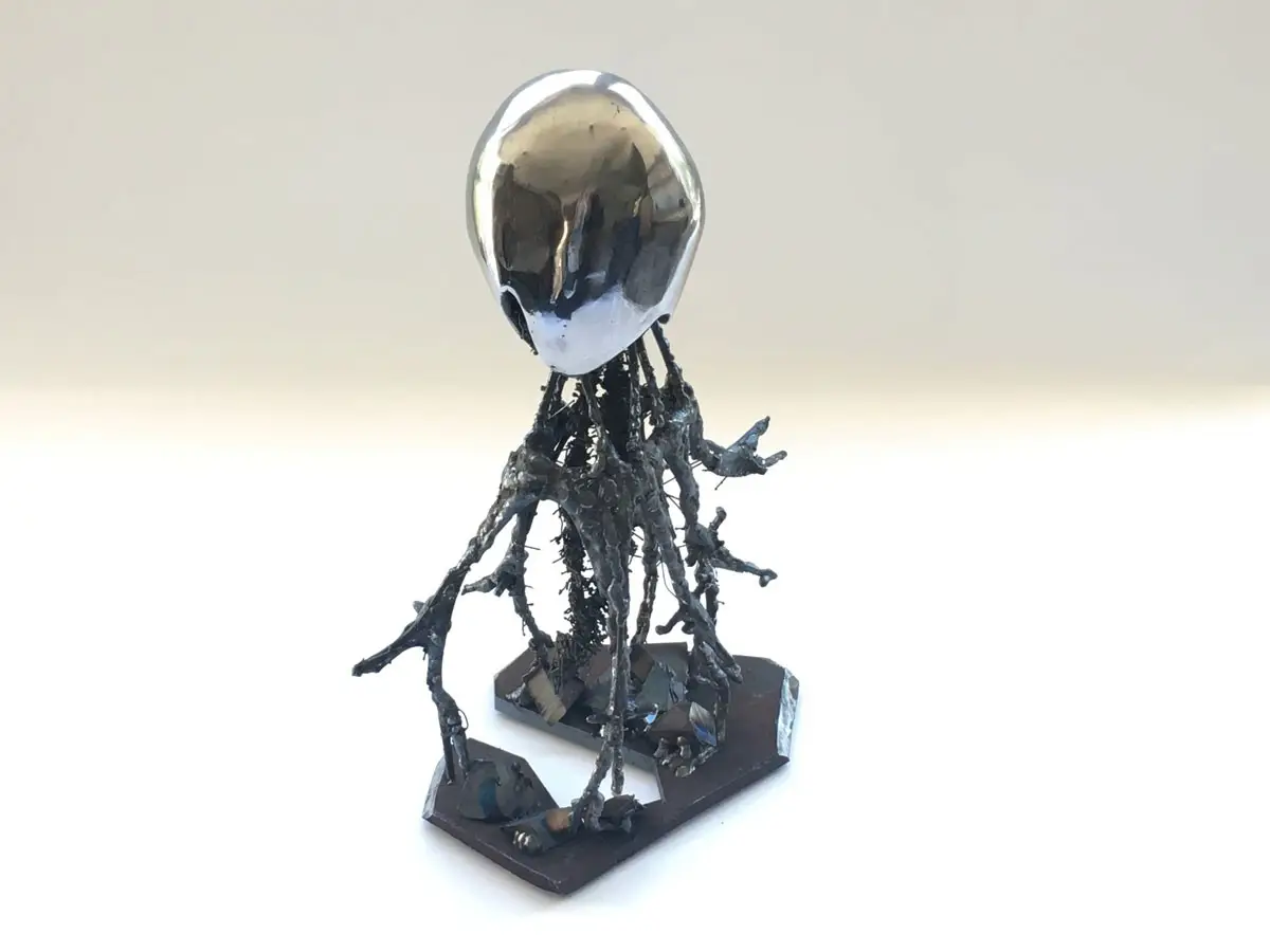 Sculpture of black metal elements "Seabed 2" - 2