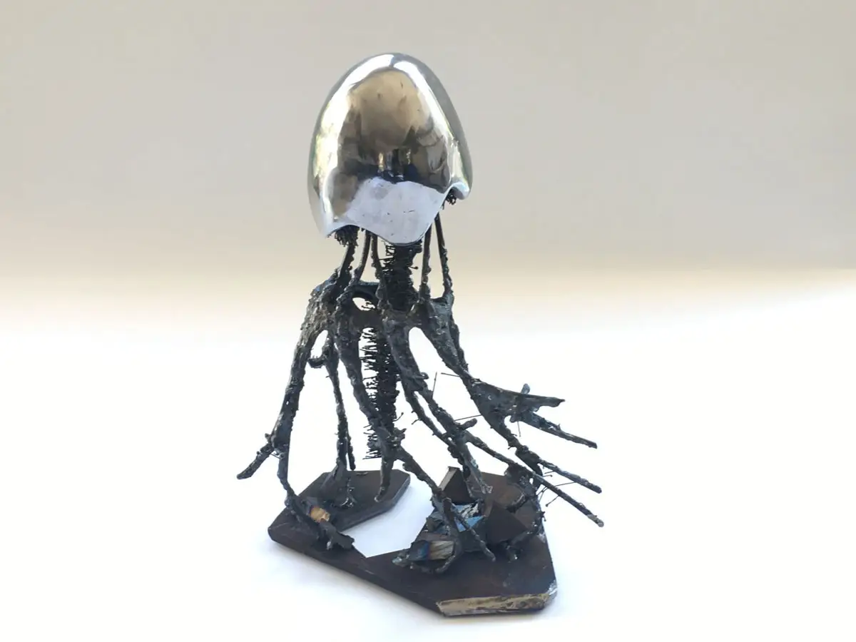 Sculpture of black metal elements "Seabed 2" - 3