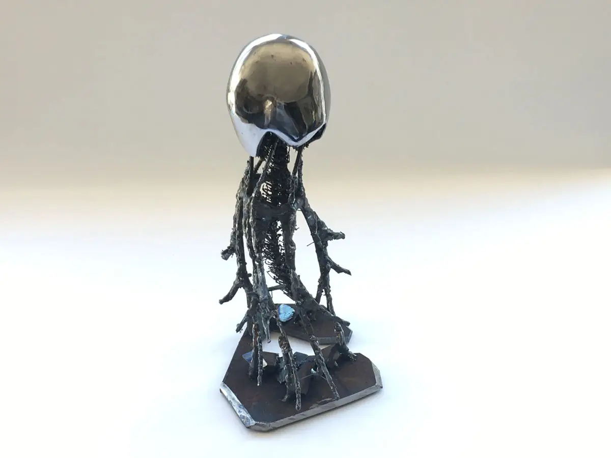 Sculpture of black metal elements "Seabed 2" - 4