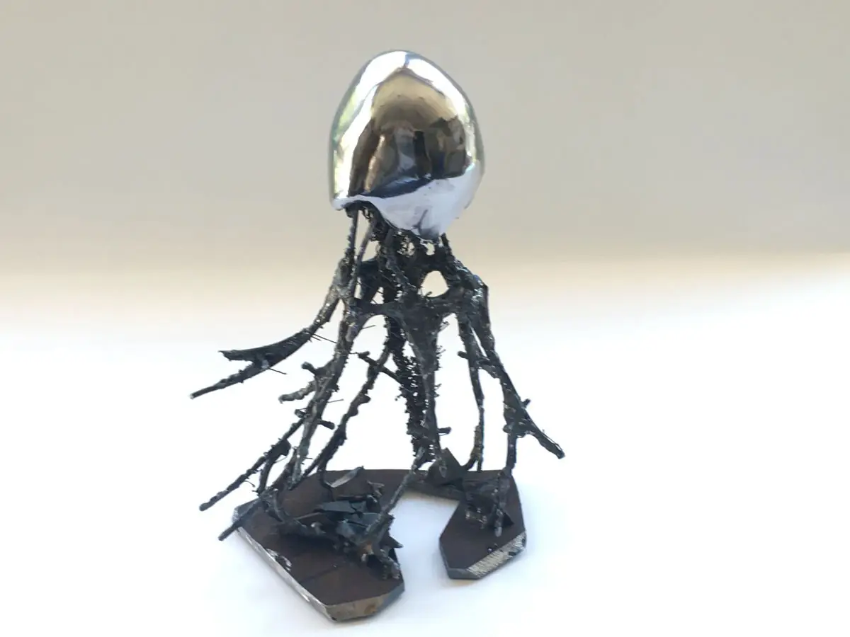 Sculpture of black metal elements "Seabed 2" - 5