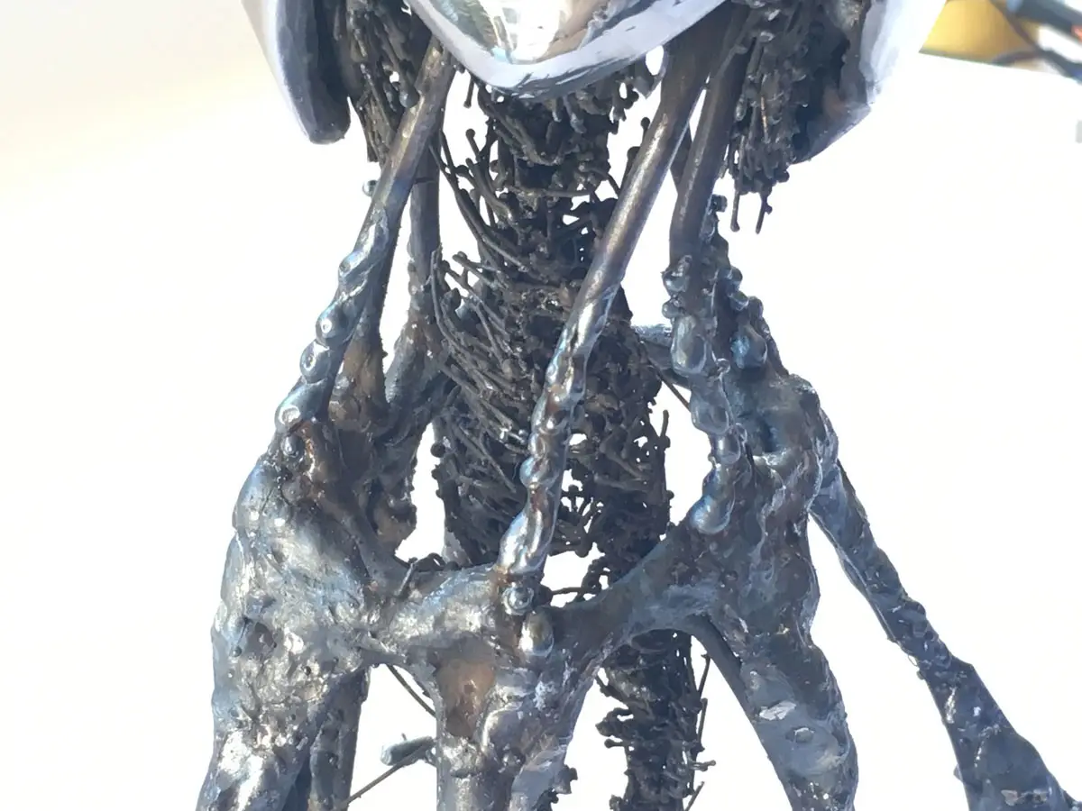 Sculpture of black metal elements "Seabed 2" - 7
