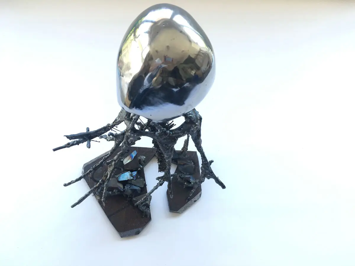 Sculpture of black metal elements "Seabed 2" - 8
