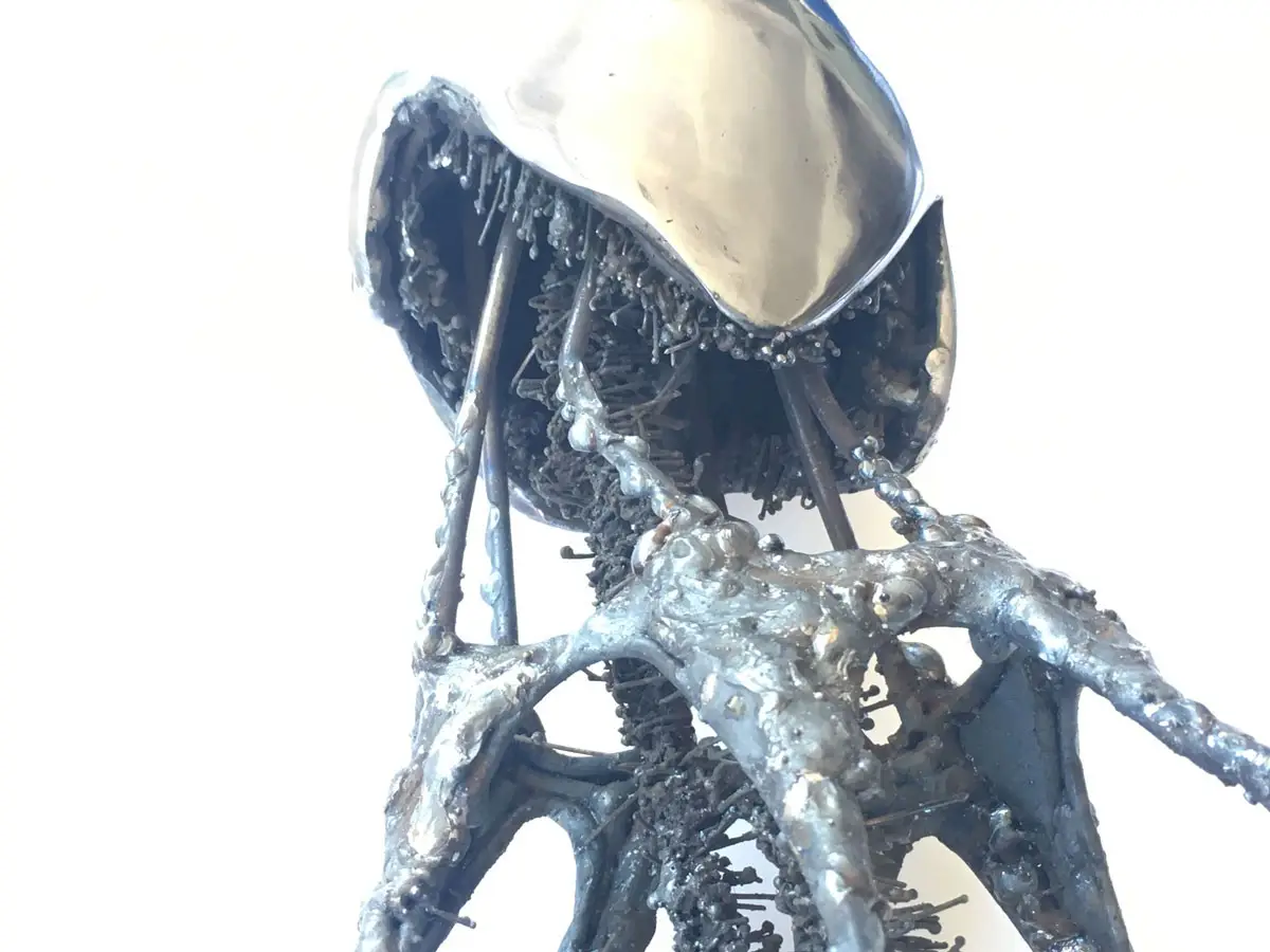 Sculpture of black metal elements "Seabed 2" - 9