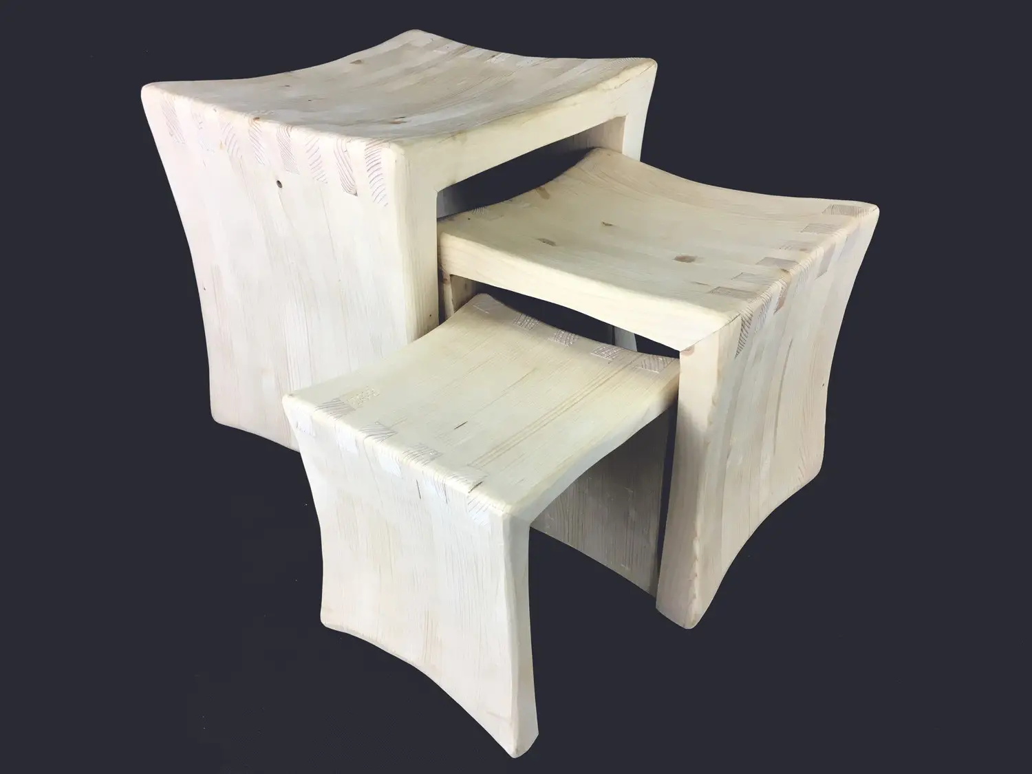Три табуретки - масив Mood Wood Design - 1