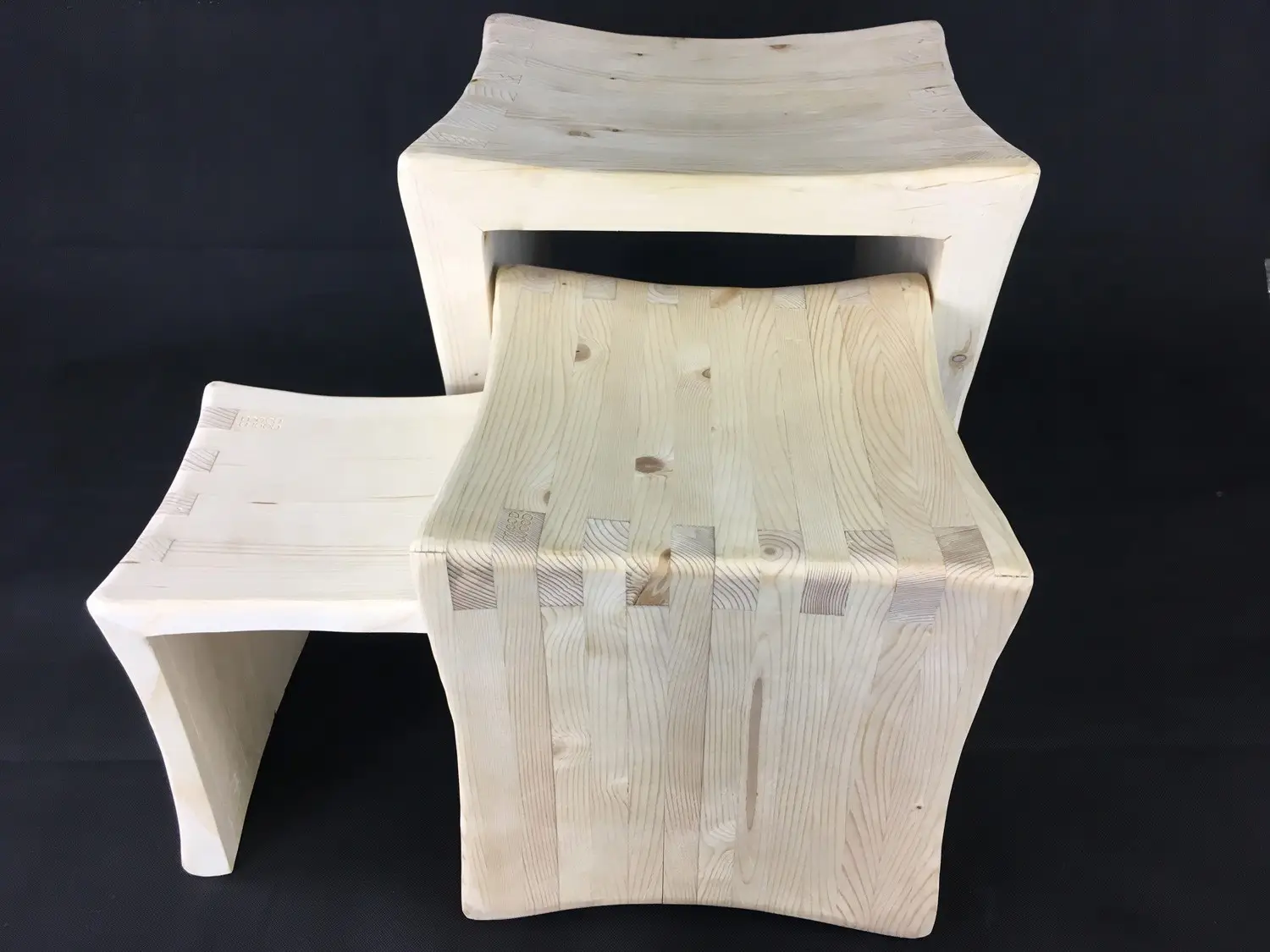 Три табуретки - масив Mood Wood Design - 8