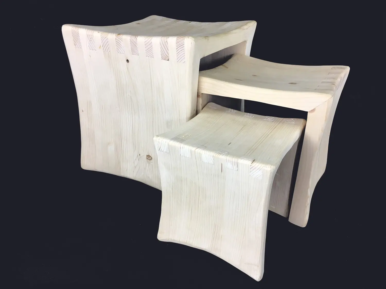 Три табуретки - масив Mood Wood Design - 6