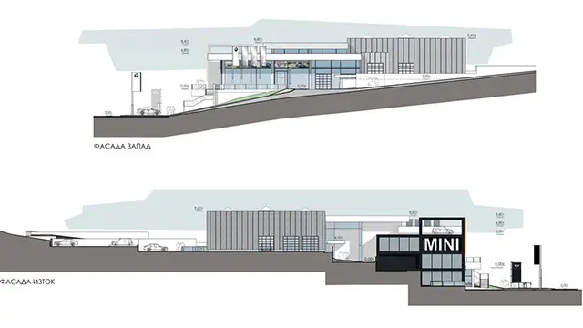 Architectural project of a Service and showroom for "BMW"; Sofia (8)