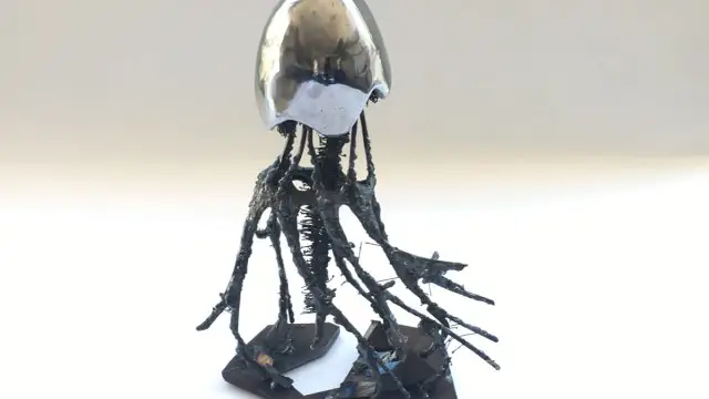 Sculpture of black metal elements "Seabed 2" (3)