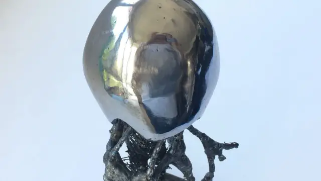 Sculpture of black metal elements "Seabed 2" (6)