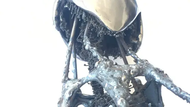 Sculpture of black metal elements "Seabed 2" (9)